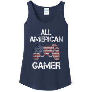 All American Gamer 4th Of July Video Games Ladies Essential Tank