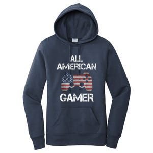 All American Gamer 4th Of July Video Games Women's Pullover Hoodie