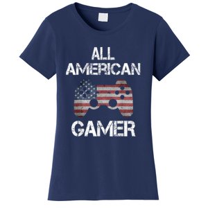 All American Gamer 4th Of July Video Games Women's T-Shirt