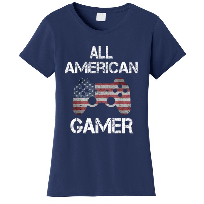 All American Gamer 4th Of July Video Games Women's T-Shirt