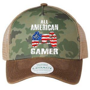 All American Gamer 4Th Of July Video Games Legacy Tie Dye Trucker Hat