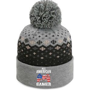 All American Gamer 4Th Of July Video Games The Baniff Cuffed Pom Beanie