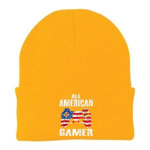 All American Gamer 4Th Of July Video Games Knit Cap Winter Beanie