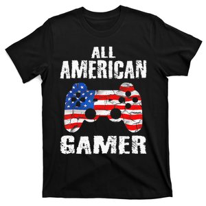 All American Gamer 4Th Of July Video Games T-Shirt