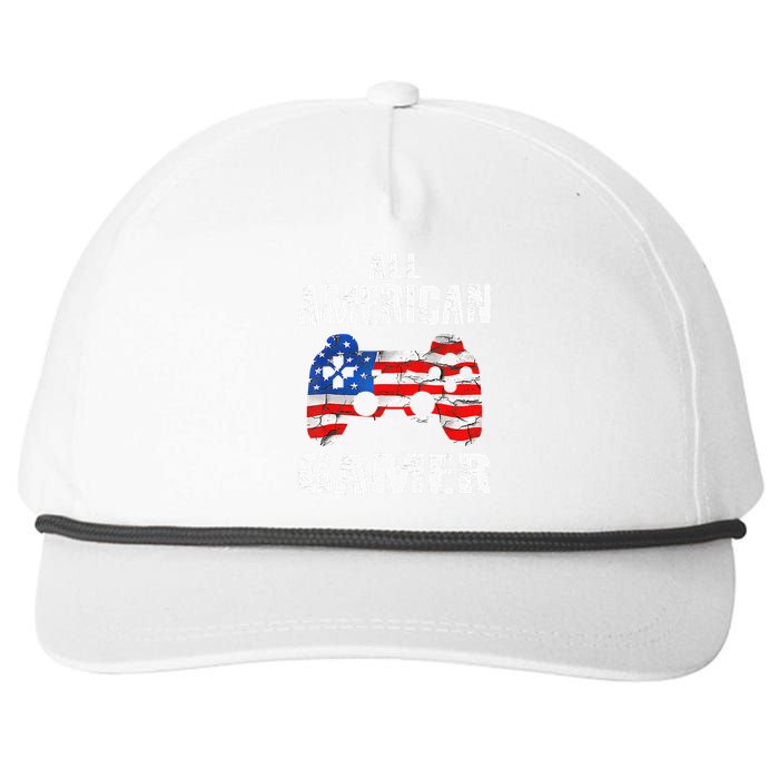 All American Gamer 4Th Of July Video Games Snapback Five-Panel Rope Hat