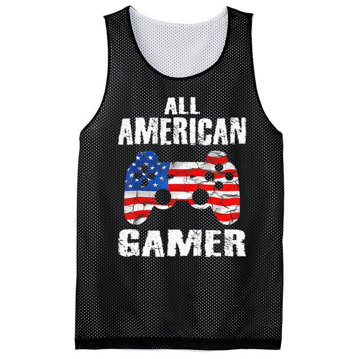 All American Gamer 4Th Of July Video Games Mesh Reversible Basketball Jersey Tank