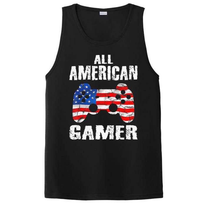 All American Gamer 4Th Of July Video Games PosiCharge Competitor Tank