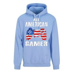 All American Gamer 4Th Of July Video Games Unisex Surf Hoodie