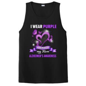 Alzheimer's Awareness Gift I Wear Purple In Memory Of My Mom Cute Gift PosiCharge Competitor Tank