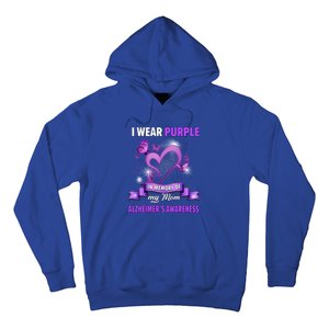 Alzheimer's Awareness Gift I Wear Purple In Memory Of My Mom Cute Gift Hoodie