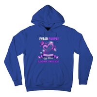 Alzheimer's Awareness Gift I Wear Purple In Memory Of My Mom Cute Gift Hoodie