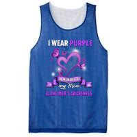 Alzheimer's Awareness Gift I Wear Purple In Memory Of My Mom Cute Gift Mesh Reversible Basketball Jersey Tank