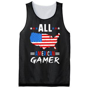 All American Gamer Fourth Of July Usa Map Us Flag Patriotic Mesh Reversible Basketball Jersey Tank