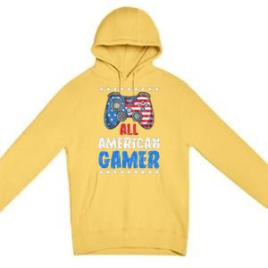 All American Gamer Shirts Patriotic Video Games Premium Pullover Hoodie