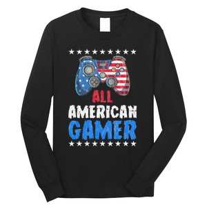 All American Gamer Shirts Patriotic Video Games Long Sleeve Shirt