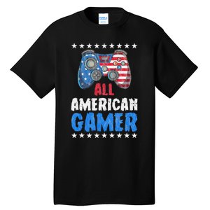 All American Gamer Shirts Patriotic Video Games Tall T-Shirt