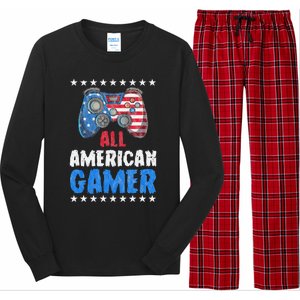 All American Gamer Shirts Patriotic Video Games Long Sleeve Pajama Set