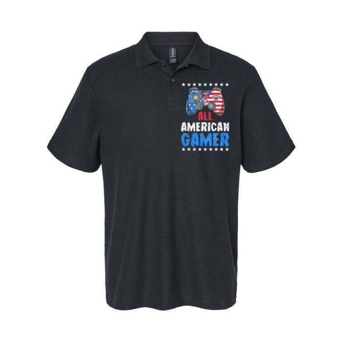 All American Gamer Shirts Patriotic Video Games Softstyle Adult Sport Polo