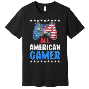 All American Gamer Shirts Patriotic Video Games Premium T-Shirt