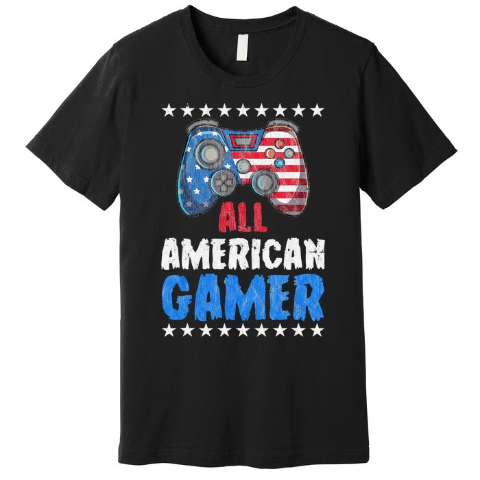 All American Gamer Shirts Patriotic Video Games Premium T-Shirt