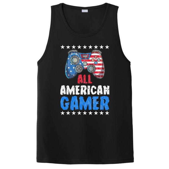 All American Gamer Shirts Patriotic Video Games PosiCharge Competitor Tank