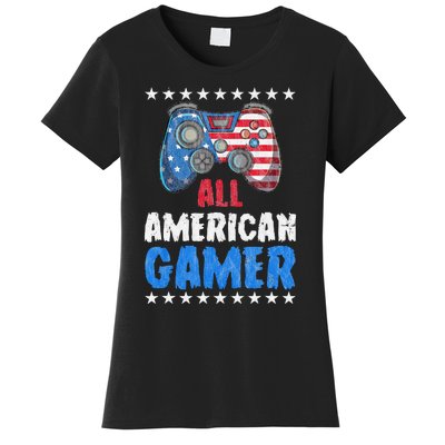 All American Gamer Shirts Patriotic Video Games Women's T-Shirt