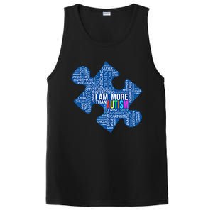 Autism Awareness Gift I Am More Than Autism Puzzle Gift PosiCharge Competitor Tank