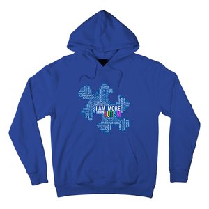 Autism Awareness Gift I Am More Than Autism Puzzle Gift Hoodie