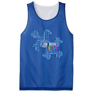 Autism Awareness Gift I Am More Than Autism Puzzle Gift Mesh Reversible Basketball Jersey Tank