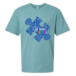 Autism Awareness Gift I Am More Than Autism Puzzle Gift Sueded Cloud Jersey T-Shirt