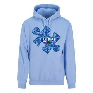 Autism Awareness Gift I Am More Than Autism Puzzle Gift Unisex Surf Hoodie