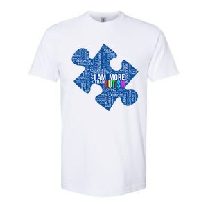 Autism Awareness Gift I Am More Than Autism Puzzle Gift Softstyle CVC T-Shirt