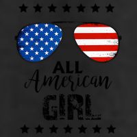All American Girl 4th Of July Family Matching 7 Panel Mesh Trucker Snapback Hat
