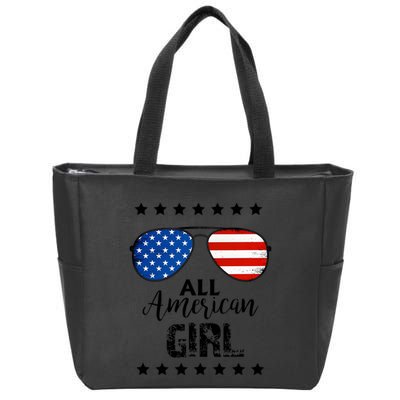 All American Girl 4th Of July Family Matching Zip Tote Bag