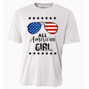 All American Girl 4th Of July Family Matching Cooling Performance Crew T-Shirt