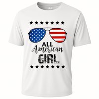 All American Girl 4th Of July Family Matching Cooling Performance Crew T-Shirt