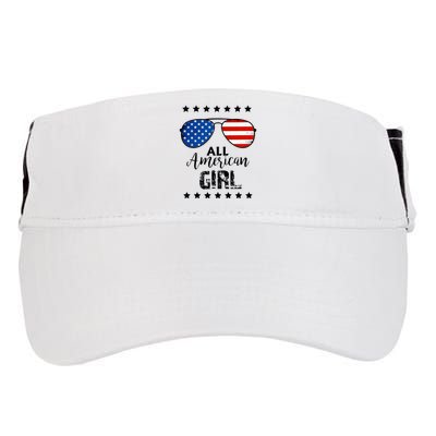 All American Girl 4th Of July Family Matching Adult Drive Performance Visor