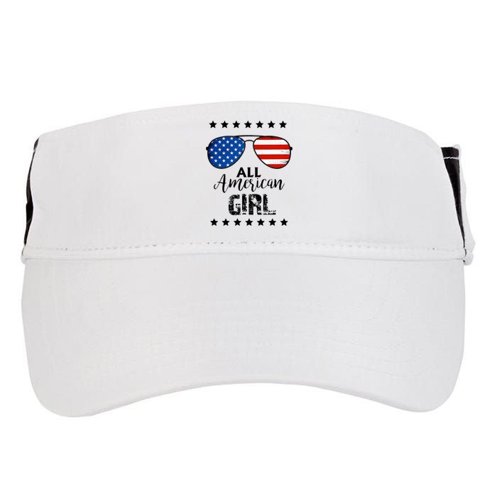 All American Girl 4th Of July Family Matching Adult Drive Performance Visor
