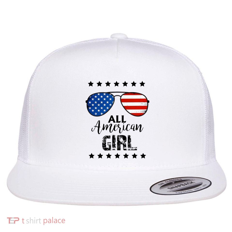 All American Girl 4th Of July Family Matching Flatbill Hat