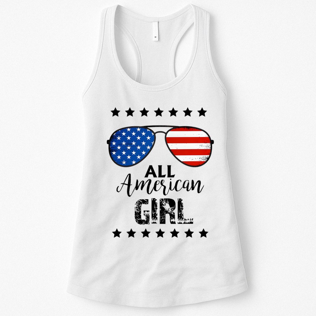All American Girl 4th Of July Family Matching Womens Tank Top
