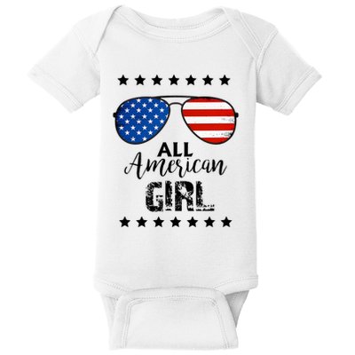 All American Girl 4th Of July Family Matching Baby Bodysuit
