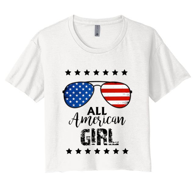 All American Girl 4th Of July Family Matching Crop Top