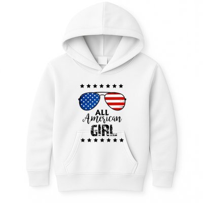 All American Girl 4th Of July Family Matching Kids Hoodie