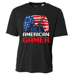 All American Gamer Patriotic Video Games July Fourth Cooling Performance Crew T-Shirt