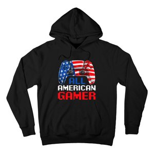 All American Gamer Patriotic Video Games July Fourth Hoodie