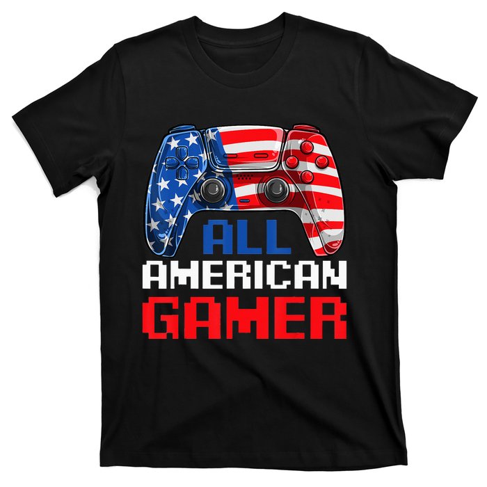 All American Gamer Patriotic Video Games July Fourth T-Shirt