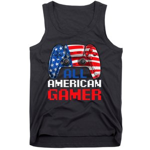 All American Gamer Patriotic Video Games July Fourth Tank Top