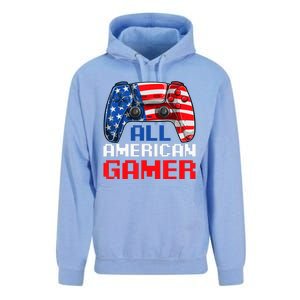 All American Gamer Patriotic Video Games July Fourth Unisex Surf Hoodie