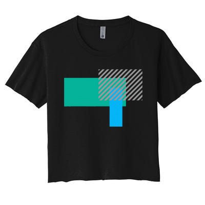 Abstract Art Geometric Art Graphic Design Design Art Women's Crop Top Tee