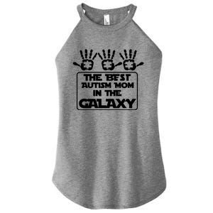 Autism Awareness Gift For Best In The Galaxy Autism Mom Gift Women's Perfect Tri Rocker Tank